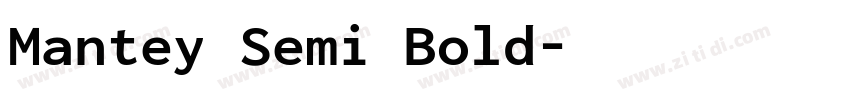 Mantey Semi Bold字体转换